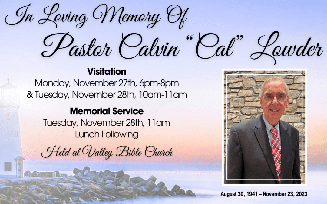 Memorial – Pastor Calvin Lowder