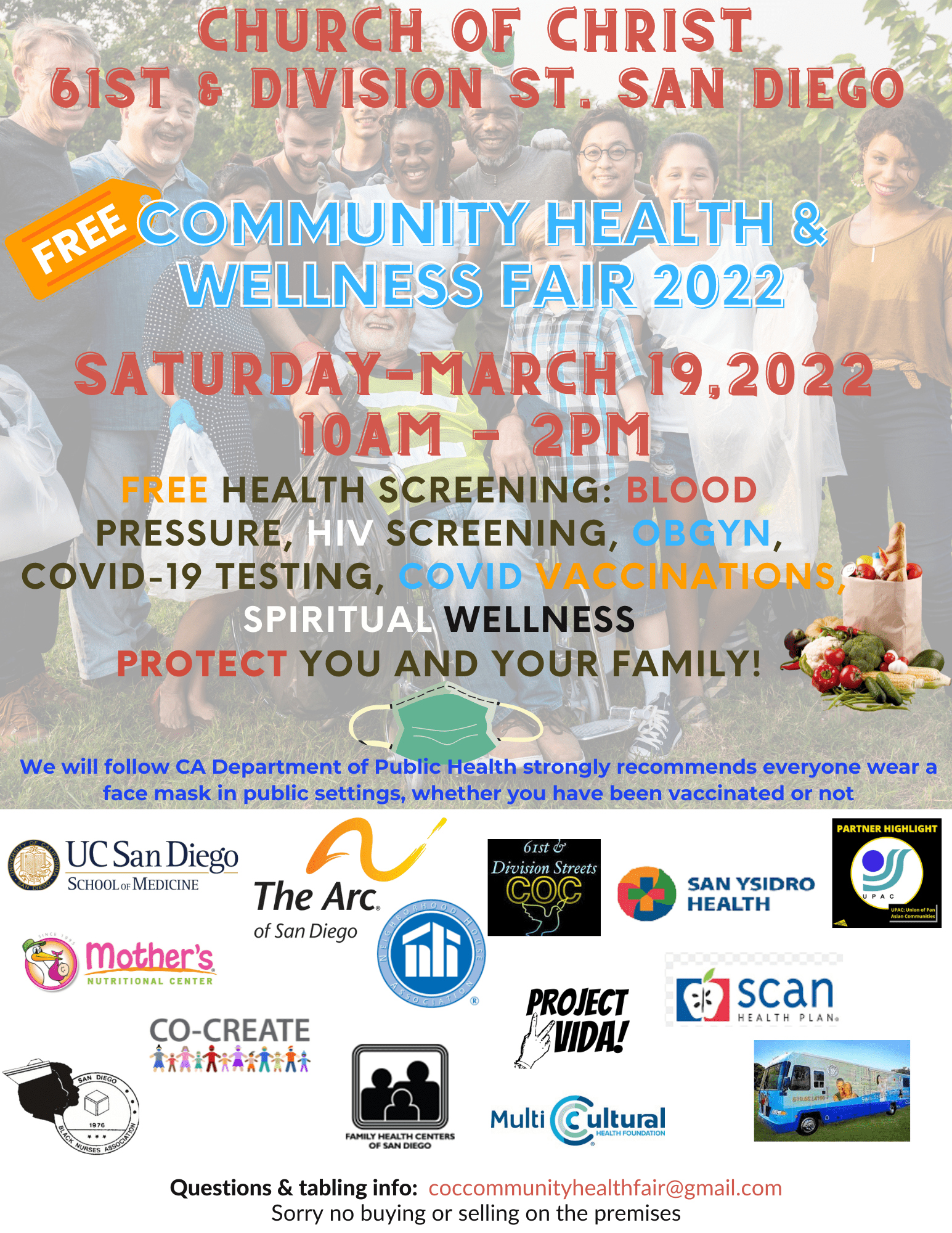 Health and Wellness Fair 61st and Division Streets Church of Christ