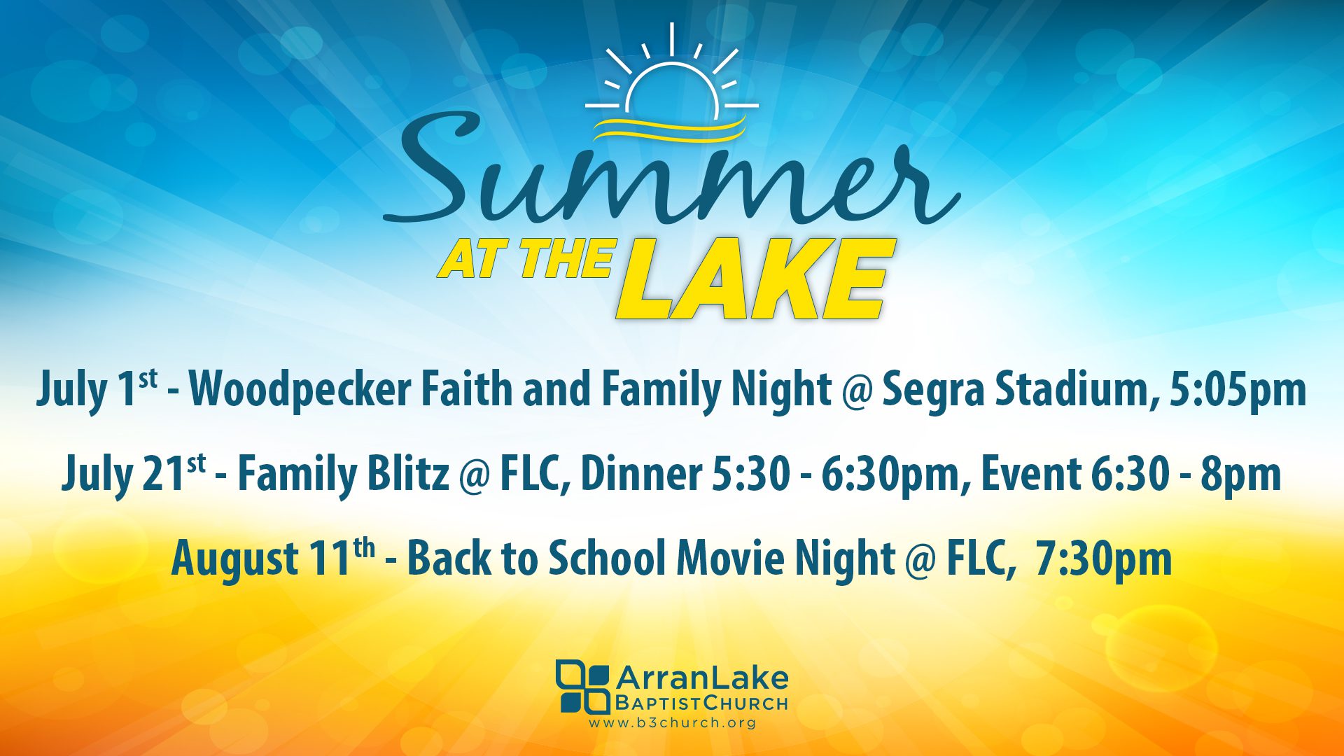 Events | Arran Lake Baptist Church