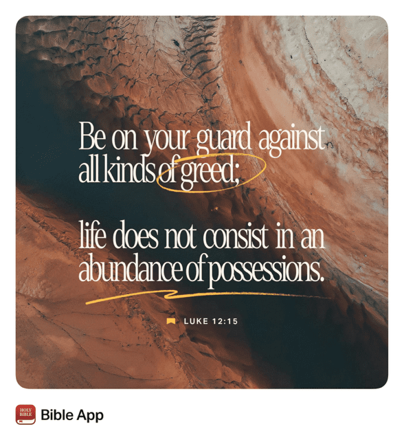 Money, Vanity, and the Abundant Life