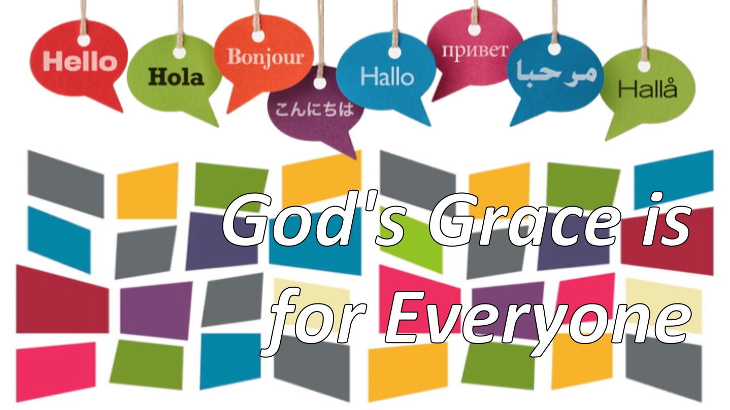 God's Grace is For Everyone message series logo