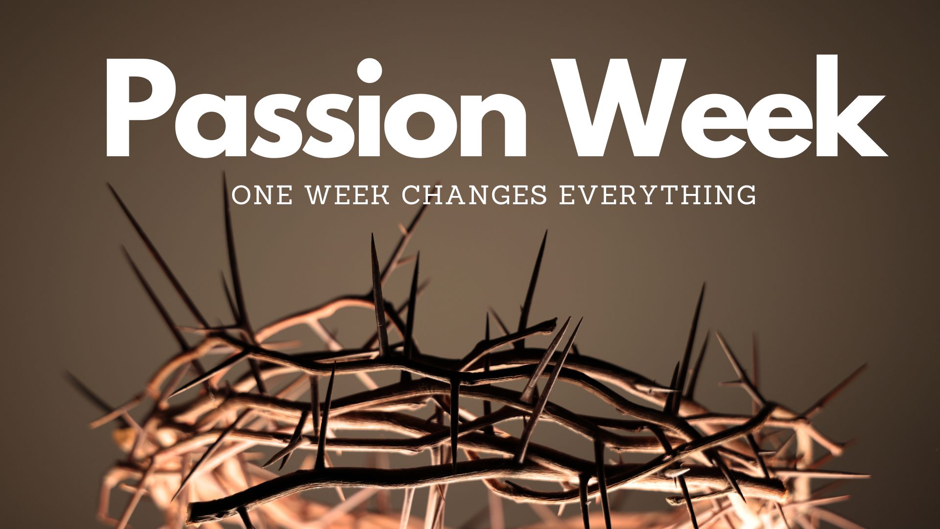Passion Week – Week 1
