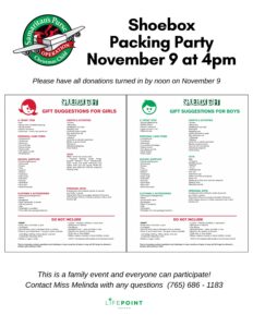 Operation Christmas Child 2025 List and Packing Party Info